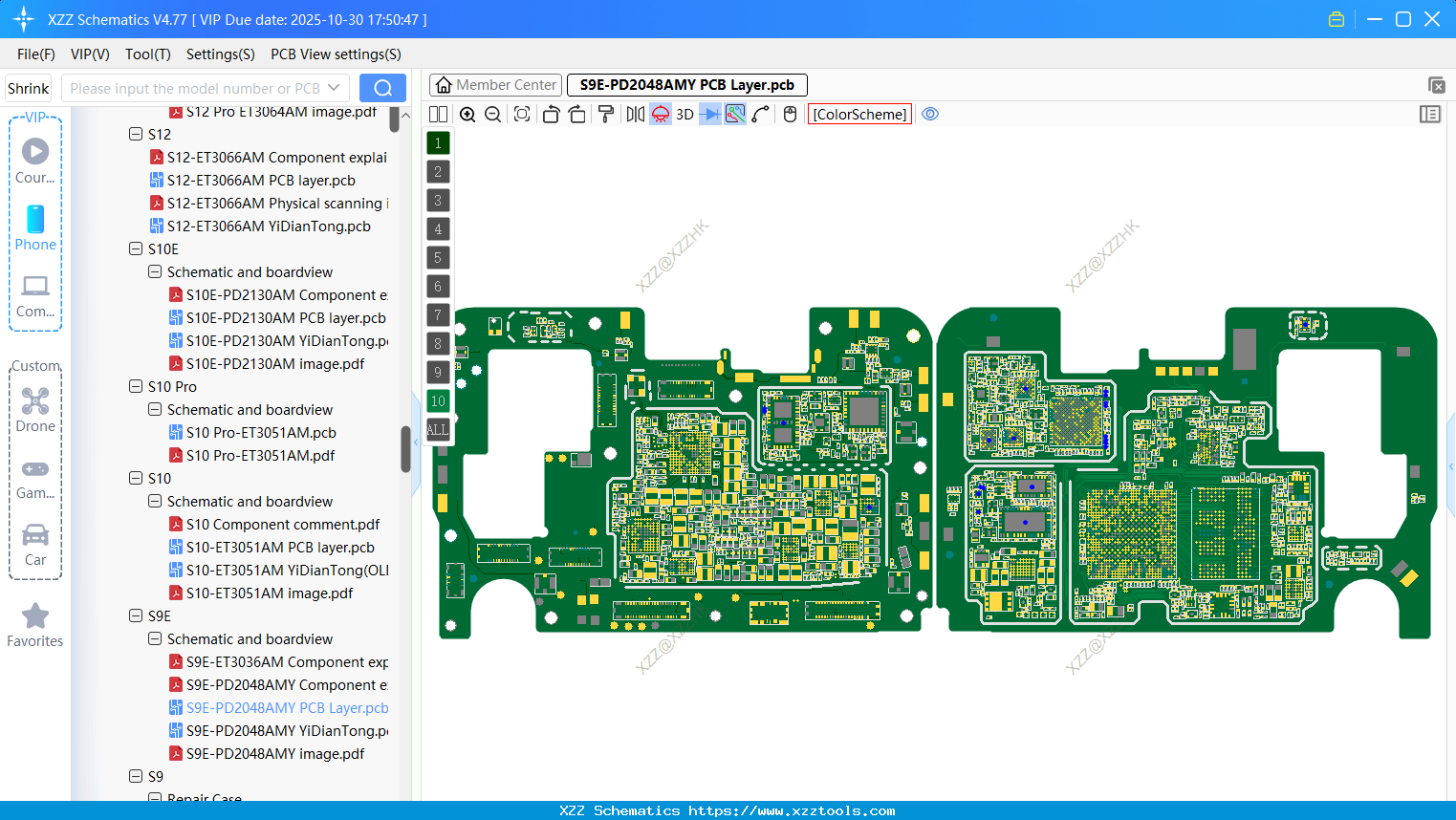 VIVO S9E-PD2048AMY PCB Layer